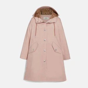 Coach Raincoat With Signature Lining Orchid Pink